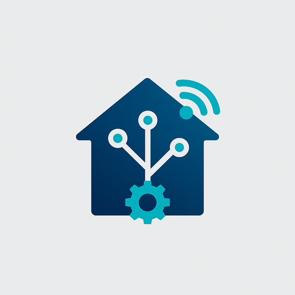 Plan Smart-Home Logo Symbol – vernetztes Zuhause, digital, minimalistisch